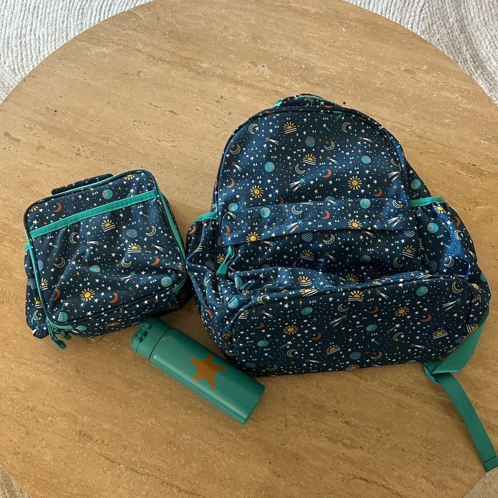 Crate & Kids Galaxy Backpack, Lunchbox and Water Bottle Set